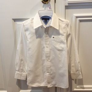 White Tommy Hilfiger boy dress shirt